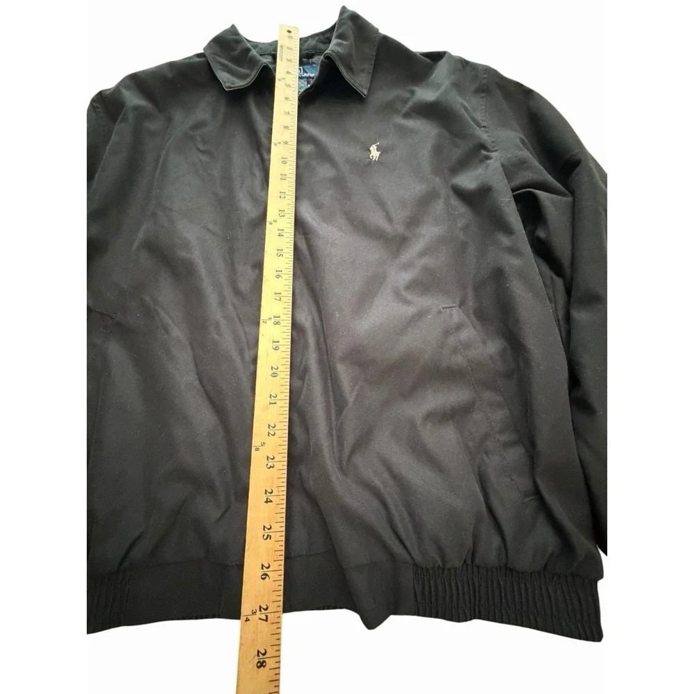 Polo Ralph Lauren Bi Swing Herrington Jacket Mens Large Black Plaid Lined #B13-8